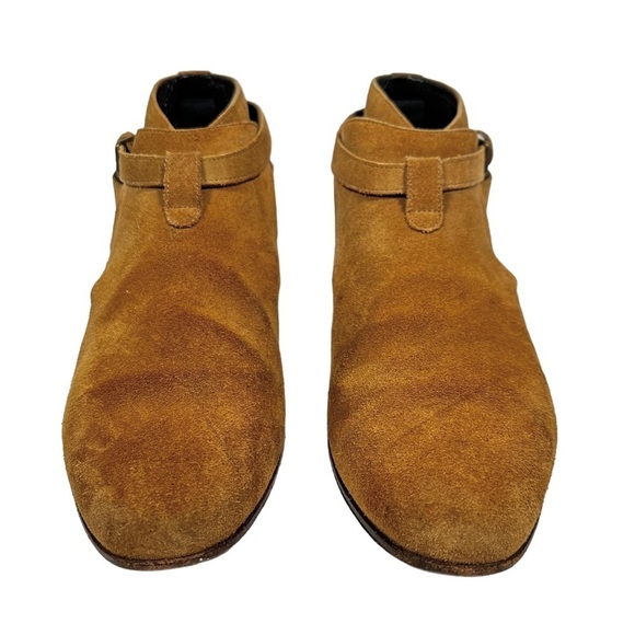 SAINT LAURENT Wyatt Jodhpur Suede Ankle Boots - Picture 7 of 13
